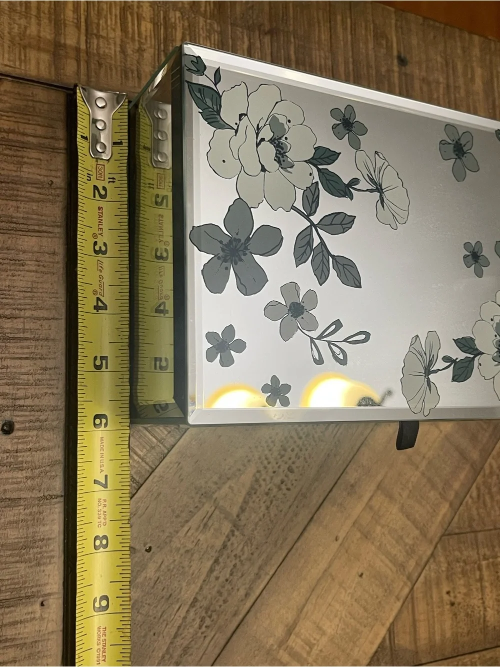 Floral Mirrored Jewelry Box